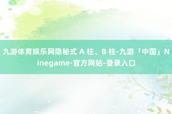 九游体育娱乐网隐秘式 A 柱、B 柱-九游「中国」Ninegame·官方网站-登录入口